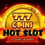 777 Coins slot game reels showing classic 7 symbols and coin icons
