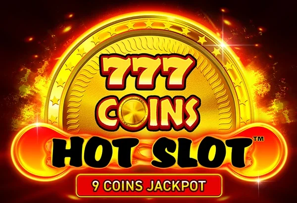 777 Coins slot game reels showing classic 7 symbols and coin icons
