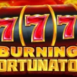 Burning Fortunator slot game reels and fiery bonus symbols on a casino screen