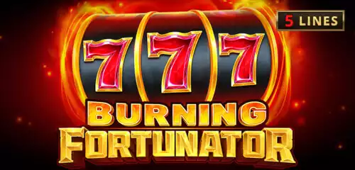 Burning Fortunator slot game reels and fiery bonus symbols on a casino screen