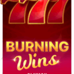 Burning Wins slot game reels with wild and scatter symbols highlighted