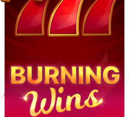 Burning Wins slot game reels with wild and scatter symbols highlighted