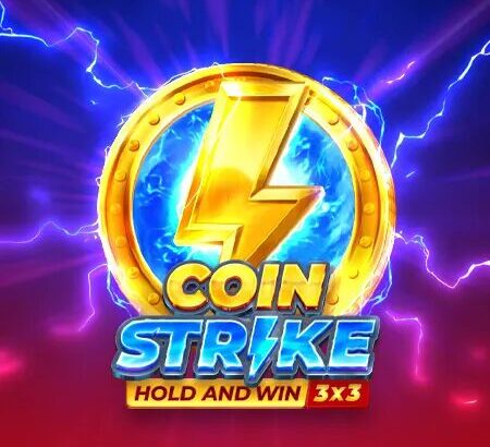 Coin Strike slot game reels showing coin symbols and wild icons