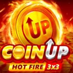 Coin Up: Hot Fire slot game reels with coin symbols and fiery theme