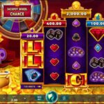 Devilish Fortunes slot game reels and bonus symbols on screen