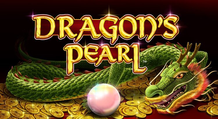 Dragon Pearls online slot game reels with dragon and pearl symbols on screen