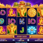 Elephant's Gold online casino slot game reels and bonus symbols on screen