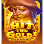 Hit the Gold online slot game reels with gold-themed symbols on screen