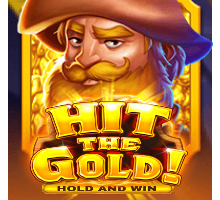 Hit the Gold online slot game reels with gold-themed symbols on screen