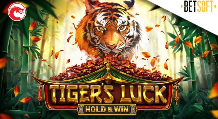 Luck of Tiger slot game reels with tiger-themed symbols on an online casino screen