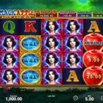 Magic Apple slot game reels with classic fruit symbols on an online casino screen