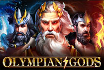 Olympian Gods slot reels with Zeus, Poseidon, and Athena symbols on an online casino screen