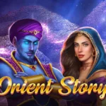 Orient Story online casino slot game reels and themed symbols on screen