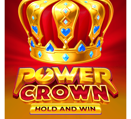 Power crown slot game reels with crown wild symbol and bonus indicators