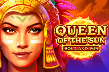 Queen of the Sun online casino slot game reels and sun-themed symbols on a mobile screen