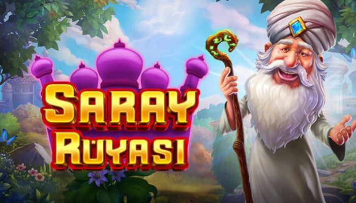 Saray Rüyası slot game palace-themed reels and symbols on a casino screen