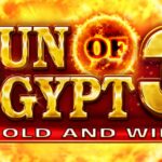 Sun of Egypt slot game reels and bonus symbols on an online casino screen