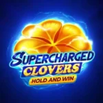 Supercharged Clovers online casino slot game reels with clover symbols and bonus meter