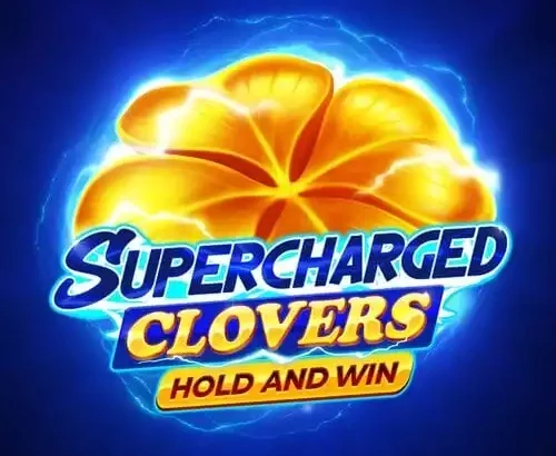 Supercharged Clovers online casino slot game reels with clover symbols and bonus meter