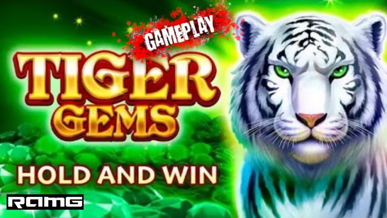 Tiger Gems paytable screen showing wild, scatter, and bonus features