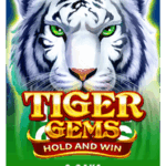 Tiger Gems slot game reels with gem symbols and tiger theme