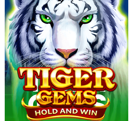 Tiger Gems slot game reels with gem symbols and tiger theme