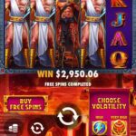 Zeus vs Hades slot game comparison screen showing bonus features and reels
